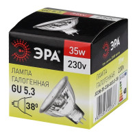 Галогенная лампа ЭРА GU5.3-JCDR, софиты, MR16-35W-230V-CL, 35Вт, GU5.3 нейтральный C0027363