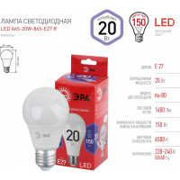 Светодиодная лампа ЭРА LED A65 20W 865 E27 R диод, груша, 20Вт, холодный, E27 Б0045326