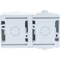 Горизонтальная розетка ЭРА 11260403 2x2PE IP65, шторки, 16A250В, ОУ, серый 5/ Б0035992