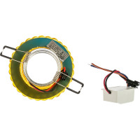 Встраиваемый декоративный светильник Fametto DLS-L140, GU5.3, GLASSY, GOLD, серия Luciole UL-00003875