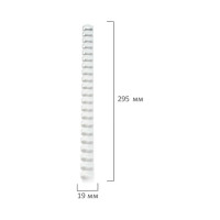 Пластиковые пружины для переплета BRAUBERG 100 шт., белые 530925