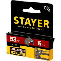Скобы для степлера STAYER 6 мм, тонкие тип 53 (A/10/JT21), 1000 шт. 3159-06_z02