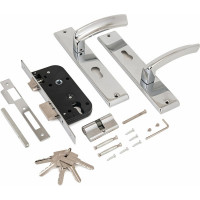 Врезной замок АЛЛЮР с/руч АРТ ЗВ4-70. 08 CP хром 10 162