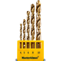 Набор сверл по металлу (5 шт; 4-10.0 мм; HSS-TIN) МастерАлмаз 10501604