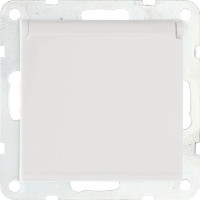 Розетка LK Studio с з/к, шторками и крышкой белый 863404-1
