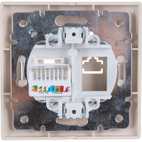 Информационная розетка Intro 1-303-04 RJ45, IP20, СУ, Plano, шампань Б0030087