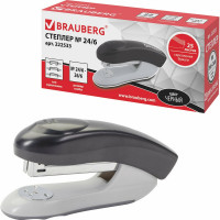 Степлер BRAUBERG №24/6, 26/6 Einkommen, черный, 222533