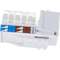 Механизм компьютерной розетки Экопласт RJ-45, категория 5е, UTP модуль, 8 контактов LK45 856100-1