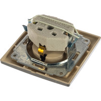 Розетка Intro 2P+E Schuko с крышкой, 16А, 250В, IP20, СУ, Plano, алюминий Б0030062