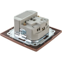 Розетка+USB Intro 441010 PE Schuko со шторками, 16А, 250В 2хUSB, СУ, Solo, Б0043408