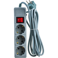 Сетевой фильтр PERFEO POWER+ 3,0м 3 розетки серый 30 012 498