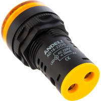 Лампа ANDELI AD16-22DS LED матрица d22мм желтый 220В AC ADL10-133