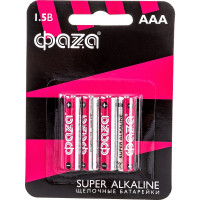 Алкалиновые элементы питания ФАZА LR03 Super Alkaline BL-4 5000254