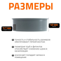 Заглушка Ostendorf 125 мм 116620