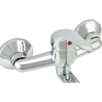 Одноручный настенный смеситель Eleanti для умывальника 0402.857