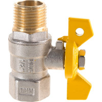 Шаровой кран Terma для газа 1/2в/н бабочка 26054