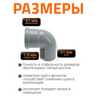 Канализационный отвод Ostendorf 75 мм, 87 градусов 113140