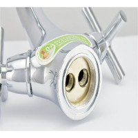 Двуручный смеситель для умывальника Juguni JGN0741, кран-букса керамика, хром 0402.722