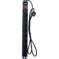 Блок розеток TWT 19 8 шт. Schuko, 16A 250V, шнур питания 1.8 м  PDU19-16A8P-1.8