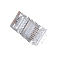 Коннектор RJ-45 TWT 8P8C FTP категория 5e, экранированный, универсальный, 100 шт. в упаковке PL45/S-8P8C