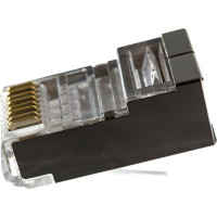 Коннектор RJ-45 TWT 8P8C FTP категория 6, экранированный, универсальный, 100 шт. в упаковке PL45/S-8P8C-6