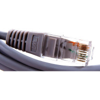 Патч-корд TWT RJ45-RJ45, 2 пары, UTP, категория 5е, 3 м, серый, 45-45-3.0-GY