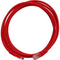 Патч-корд TWT RJ45-RJ45, 4 пары, UTP, категория 5е, 2 м, красный, 45-45-2.0-RD