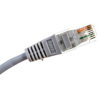 Патч-корд TWT RJ45-RJ45, 2 пары, UTP, категория 5е, 2 м, серый, 45-45-2.0-GY