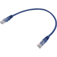 Патч-корд TWT RJ45-RJ45, 4 пары, UTP, категория 5е, 0.3 м, синий, 45-45-0.3-BL