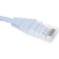 Патч-корд TWT RJ45-RJ45, 4 пары, UTP, категория 5е, 0.3 м, белый, 45-45-0.3-WH