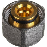 Соединитель обжимной коллекторный KROMWELL EUROS EВРОКОНУС для PEX трубы O16x2 - 3/4" EU.ST3288030 16x2x34_k