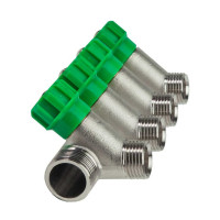 Коллектор KROMWELL с регулируемыми вентилями и переходами на резьбу, 4 выхода EU.ST3078145 4x34x12_k