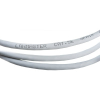 Патч-корд LANMASTER RJ45-RJ45, 4 пары, UTP, категория 5е, 2 м, серый, LSZH, LAN-PC45/U5E-2.0-GY