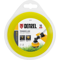 Леска для триммера круглая 3 мм х 15 м блистер FLEX CORD DENZEL 96109