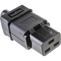 Электрическая кабельная вилка LANMASTER IEC 60320, C19, 16A 250V, разборная, черная LAN-IEC-320-C19