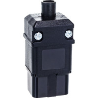 Электрическая кабельная вилка LANMASTER IEC 60320, C20 16A 250V, разборная, черная, LAN-IEC-320-C20