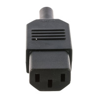 Электрическая кабельная розетка LANMASTER 10A, 250V, разборная, черная LAN-IEC-320-C13