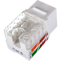 Вставка Keystone TWT RJ-45, категория 6, белая, OK45UTP/6-WH
