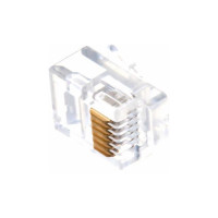 Коннектор телефонный TWT RJ-12 6P6C для розетки, 100 шт. в упаковке PL12-6P6C/100