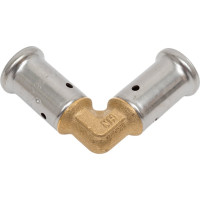 Угольник HENCO 90 град, латунь, пресс, 16x16, 1P-1616