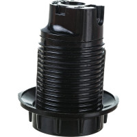 Патрон с кольцом ЭРА Е14, бакелит, черный Б0043686