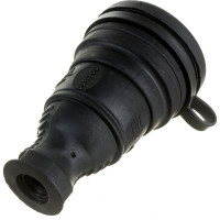 Каучуковый разъем ЭРА R8BIP44 c заземлением, прямой, 16A, IP44, черный Б0044541