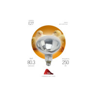 Инфракрасная лампа ЭРА ИКЗ 220250 R127, E27 Б0042991