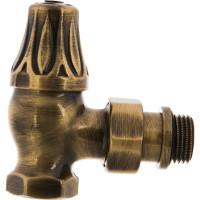 Угловой запорный клапан для радиатора SR Rubinetterie ретро, 1/2, цвет бронза 0341-1500Z000