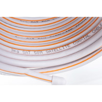 Кабель коаксиальный ЭРА SAT 50 М, 75 Ом, Cu/оплётка Cu 75, PVC, цвет белый, бухта 10м, Б0044618