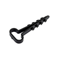 Дюбель-хомут для плоского кабеля EKF 6x14 мм, черный PROxima 10 шт. plc-cd-6x14b-r