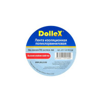 Изоляционная лента DolleX, 19 мм х 9,10 м, желтая, ПВХ PVC, ET-1319YLW