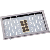 Рамка номерного знака DolleX, 290 х 170 нержавеющая сталь с металл. адаптером в сб. SPL1A-33