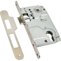 Межкомнатный замок под цилиндр ARMADILLO LH 25-50 SN BOX ригель+защёлка матовый никель 28393