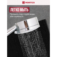 Коврик VORTEX 60х90 см ТРАВКА на противоскользящей основе черный 24106